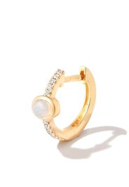 Jacquie Aiche 14kt yellow gold opal and diamond hoop earring - Oro