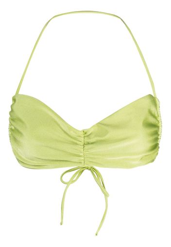 JADE Swim Isla ruched bikini top - Verde