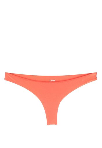 JADE Swim metallic-sheen bikini bottoms - Arancione