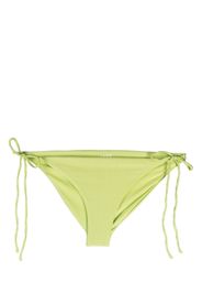 JADE Swim metallic-sheen side-tie bikini bottoms - Verde