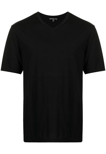 James Perse T-shirt con scollo a V Lotus - Nero