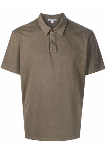 James Perse short-sleeve cotton polo top - Verde