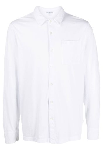 James Perse plain long-sleeved shirt - Bianco