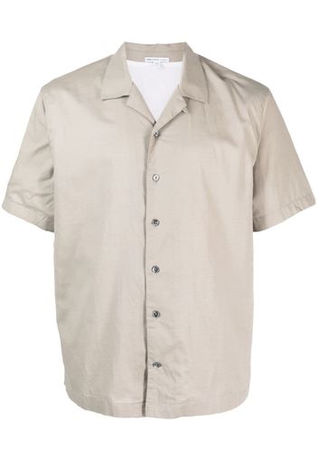 James Perse short-sleeves buttoned poplin shirt - Grigio