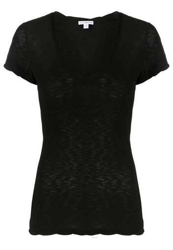 James Perse scoop-neck cotton T-shirt - Nero