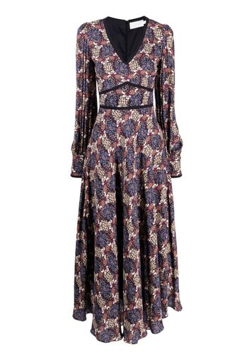 JANE floral-print flared dress - Multicolore