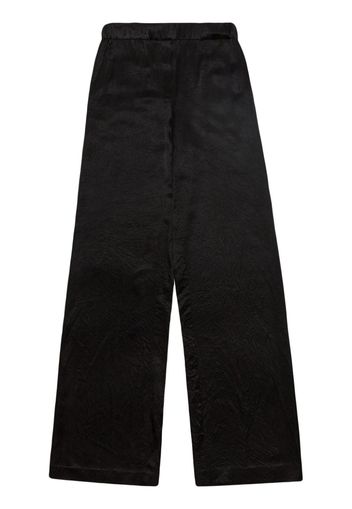 Jason Wu cropped wide-leg silk trousers - Nero