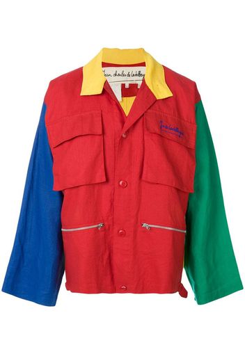 colour-block utility jacket