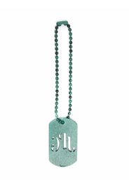 Jean Paul Gaultier Pre-Owned 1990s cut-out logo tag pendant - Verde