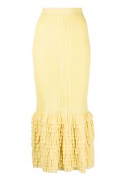 Jean Paul Gaultier Pre-Owned 1986 ruffled hem midi skirt - Giallo