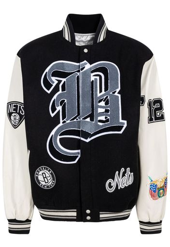 Jeff Hamilton x Brooklyn Nets bomber jacket - Grigio