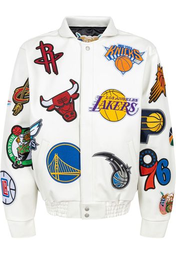 Jeff Hamilton x NBA College bomber jacket - Bianco