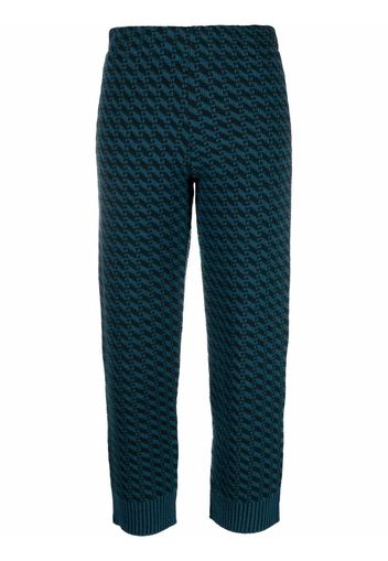 Jejia houndstooth cropped trousers - Blu