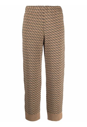 Jejia geometric-pattern cropped trousers - Toni neutri