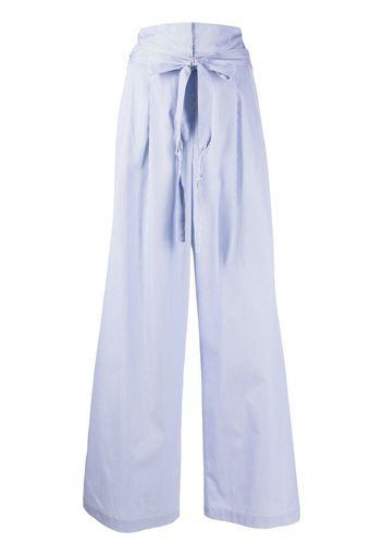 Jejia stripe-print tie-waist palazzo pants - Blu