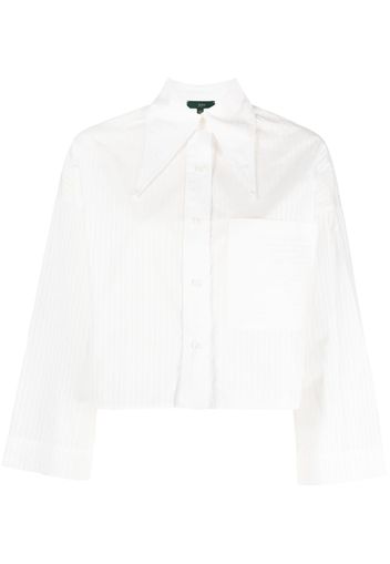 Jejia cropped striped shirt - Bianco