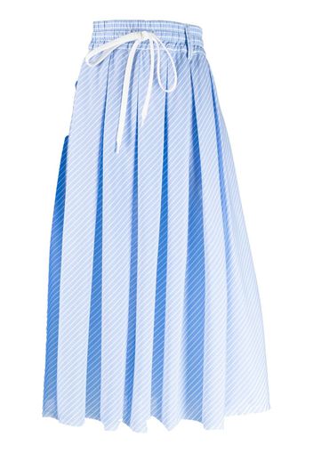 Jejia pinstripe-print pleated skirt - Blu