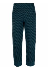 Jejia houndstooth cropped trousers - Blu