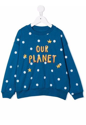 Jelly Mallow slogan crew-neck jumper - Blu