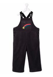 Jelly Mallow embroidered straight-leg dungarees - Grigio