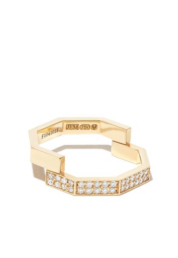 JEM 18kt yellow gold Octogone diamond ring - Oro