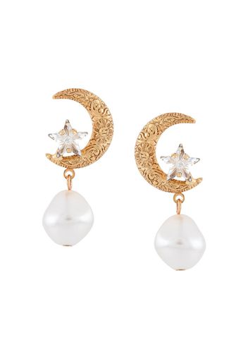 Jennifer Behr Lune pearl earrings - Oro