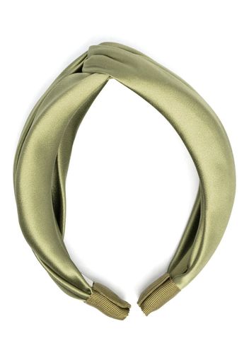 Jennifer Behr twist satin headband - Verde