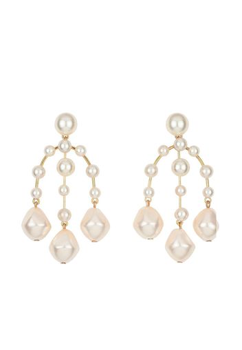 Jennifer Behr Dara pearl chandelier earrings - Bianco