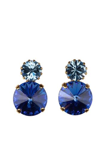 Jennifer Behr Myrla crystal-detail drop earrings - Blu