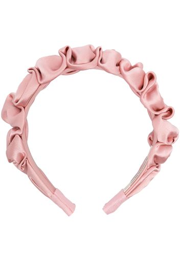 Jennifer Behr Lia ruffled headband - Rosa