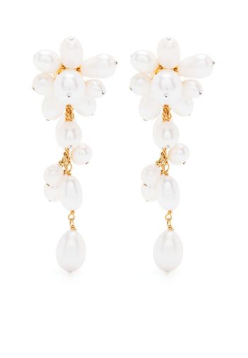 Jennifer Behr Florence pearl-embellished drop earrings - Oro