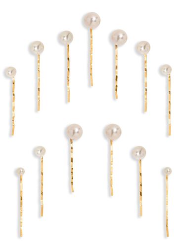 Jennifer Behr Grand Perla set-of-13 bobby-pins - Bianco