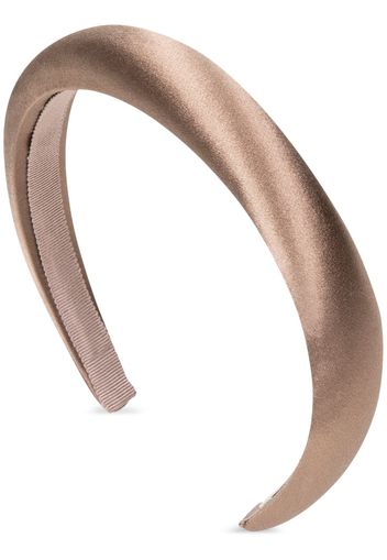 Jennifer Behr Tori satin-finish headband - Marrone