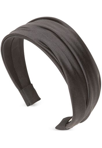 Jennifer Behr Natasha satin-finish headband - Nero