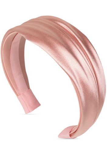 Jennifer Behr Natasha draped-satin headband - Rosa