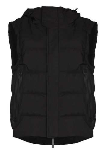 Jennifer Chamandi Lang hooded puffer gilet - Nero