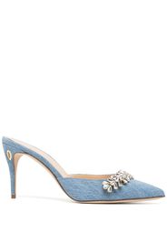 Jennifer Chamandi Crown Jewel mules - Blu