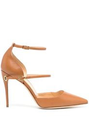 Jennifer Chamandi Enrico Ankle-Strap 105mm leather pumps - Toni neutri