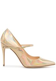 Jennifer Chamandi Lorenzo 105mm leather pumps - Oro