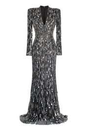 Jenny Packham Vivien crystal-embellished gown - Nero