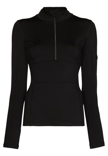 Jet Set logo-patch high-neck ski top - Nero