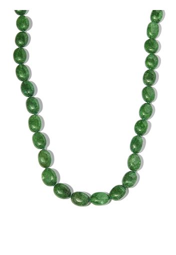 JIA JIA 14kt yellow gold emerald oval drop beaded necklace - Oro