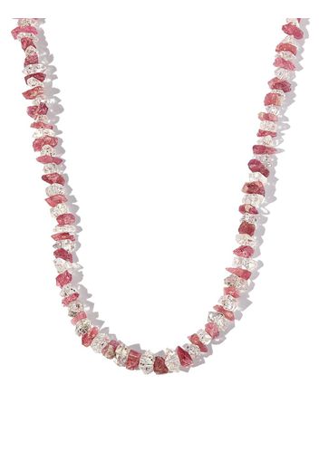 JIA JIA 14kt yellow gold tourmaline and crystal quartz beaded necklace - Oro