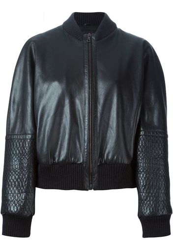 panelled sleeve bomber jacket