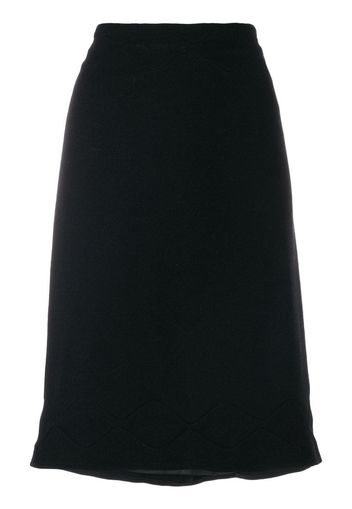 scallop stitch detail skirt