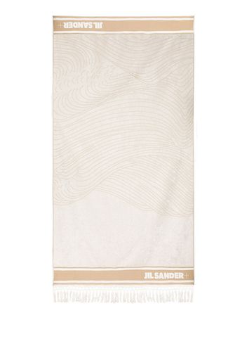 Jil Sander Neutral logo towel - Toni neutri