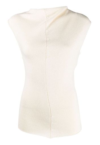 Jil Sander Top a collo alto - Bianco