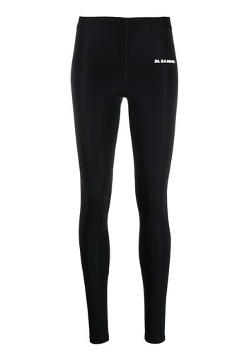 Jil Sander Leggings con stampa - Nero