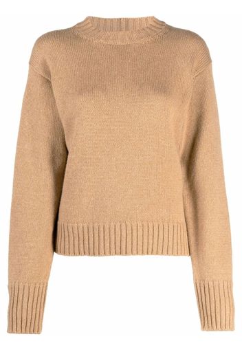 Jil Sander cashmere-blend knitted jumper - Marrone