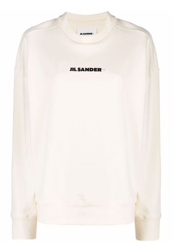 Jil Sander logo-print cotton sweatshirt - Bianco